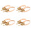 8Pcs Copper Erhu Replacement Fine Tuners String Adjusters Golden 5