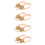 8Pcs Copper Erhu Replacement Fine Tuners String Adjusters Golden 8