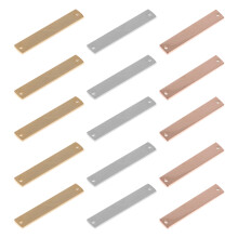 45Pcs Metal Blank Stamping Pendants Double-Hole Jewelry Craft Tags
