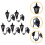 20 Pcs Sand Table Miniature Wall Lamp Desktop Ornament 1:87 10