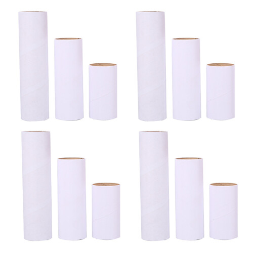 24Pcs Round Paper Cardboard Tubes White DIY Rolls