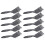 10Pcs Plastic Handle Bbq Grill Brush Dark Grey Durable Cleaning Tool 2
