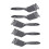 10Pcs Plastic Handle Bbq Grill Brush Dark Grey Durable Cleaning Tool 11
