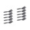 10Pcs Plastic Handle Bbq Grill Brush Dark Grey Durable Cleaning Tool 4