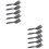 10Pcs Plastic Handle Bbq Grill Brush Dark Grey Durable Cleaning Tool 6