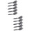10Pcs Plastic Handle Bbq Grill Brush Dark Grey Durable Cleaning Tool 7