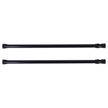 6Pcs Multi-Purpose Black Tension Rods for Clothes Drying and Curtains