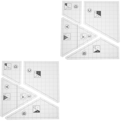 2 Sets Quilting Templates Diy Patchwork Sewing Tools 2