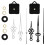 6Pièces Kit Silencieux Simple Noir Argent Réparable 1