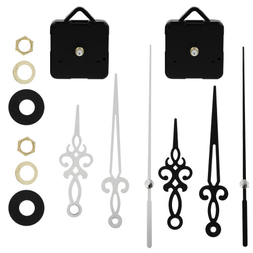 6Pièces Kit Silencieux Simple Noir Argent Réparable