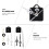 6Pièces Kit Silencieux Simple Noir Argent Réparable 11