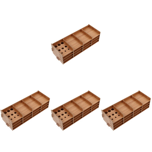 4Sets Durable Wood Diamond Picture Organizer with Multi-Layer Storage 1