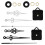 6Pièces Kit Silencieux Simple Noir Argent Réparable 9