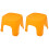 2Pcs Durable Yellow PVC Step Stool for Toddlers Bathroom Use 4