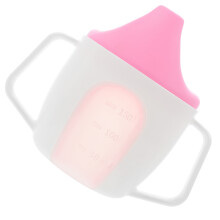 3Pcs Pink Toddler Water Cups with Handles Leak-Proof Infant Storage