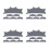 24Pcs Washable Grey Hard Hat Sweatbands Mesh Padding 9