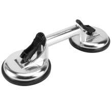 3Pcs Silver Glass Gripper Vacuum Suction Cups with Safety Lock Design