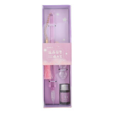 7Pcs Glass Filling Ink Pen Pink Elegant Calligraphy & Drawing