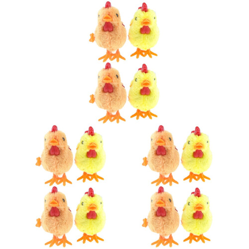 12 Pcs Clockwork Toy Child Model Chick Plastic 1