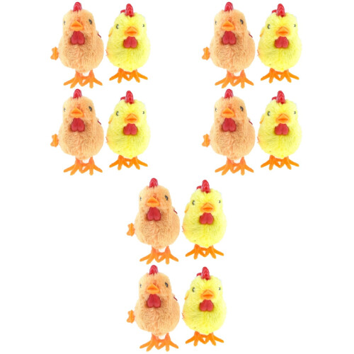 12 Pcs Clockwork Toy Child Model Chick Plastic 2