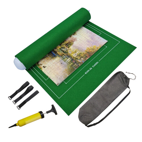 2Sets Puzzle Roll Mat Felt Mat with Fixing Bands Puzzle Use 1
