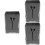 3Pcs Haircut Tools Storage Box Black Resin Durable Scissors Case 5