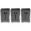 3Pcs Haircut Tools Storage Box Black Resin Durable Scissors Case 7
