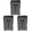 3Pcs Haircut Tools Storage Box Black Resin Durable Scissors Case 9