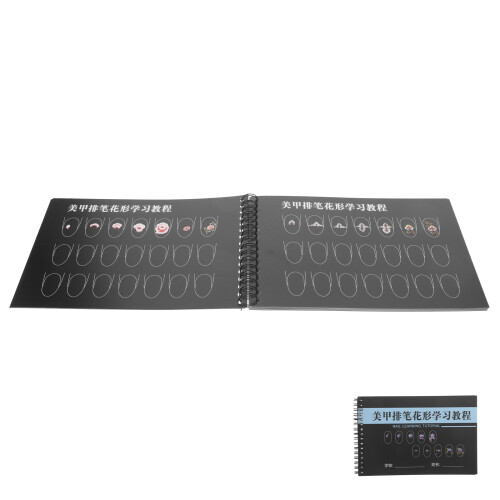 3Pcs Nail Practice Book Learning Paper Template