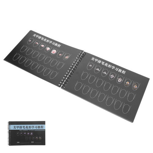 3Pcs Nail Practice Book Learning Paper Template 1