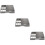 3Pcs Chopstick Holder Spoon Box Multi-Grid Silverware Organizer 10