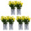 6Pcs Tiny Doll House Potted Plants Assorted Plastic Mini Bonsai 4