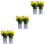 6Pcs Tiny Doll House Potted Plants Assorted Plastic Mini Bonsai 7