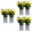 6Pcs Tiny Doll House Potted Plants Assorted Plastic Mini Bonsai 8