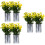 6Pcs Tiny Doll House Potted Plants Assorted Plastic Mini Bonsai 9