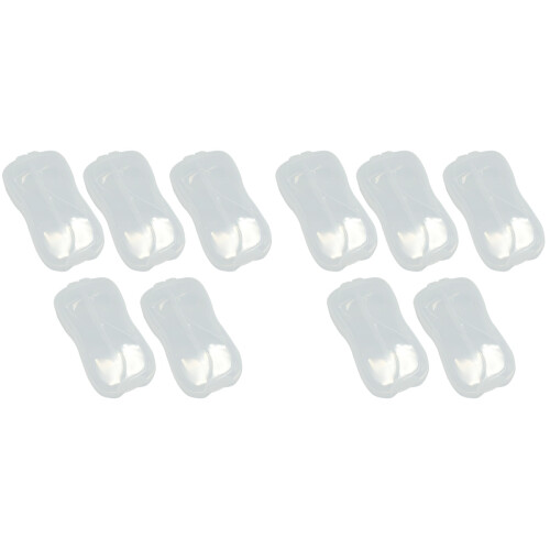 10Pcs Clear Baby Tableware Storage Cases Portable Flatware Containers 1