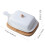 2Pcs Ceramic Butter Dish with Lid White for Dining 9