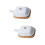 2Pcs Ceramic Butter Dish with Lid White for Dining 7