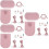 3Sets Pink DIY Backpack Kit Premium PU & Rattan Bag Making 7