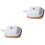 2Pcs Ceramic Butter Dish with Lid White for Dining 3
