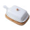 2Pcs Ceramic Butter Dish with Lid White for Dining 8