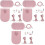 3Sets Pink DIY Backpack Kit Premium PU & Rattan Bag Making 3