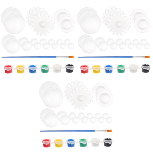 6Sets Durable Polystyrene Solar System Model Foam Balls for DIY Decor 2