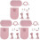 3Sets Pink DIY Backpack Kit Premium PU & Rattan Bag Making 2