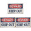 3Pcs Assorted Garden Warning Signs Durable Iron Sheet Yard Caution 2