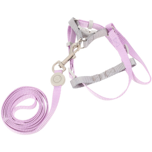 2Sets Durable Polyester Cat Harness and Leash Set Violet Color 2