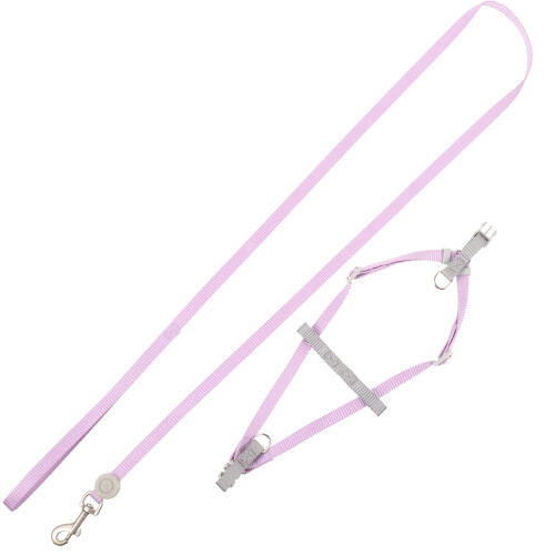 2Sets Durable Polyester Cat Harness and Leash Set Violet Color 1