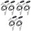 12Pcs Silver Referee Whistles Metal Durable Lightweight with Keychain 3