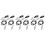 12Pcs Silver Referee Whistles Metal Durable Lightweight with Keychain 4