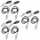 12Pcs Silver Referee Whistles Metal Durable Lightweight with Keychain 6